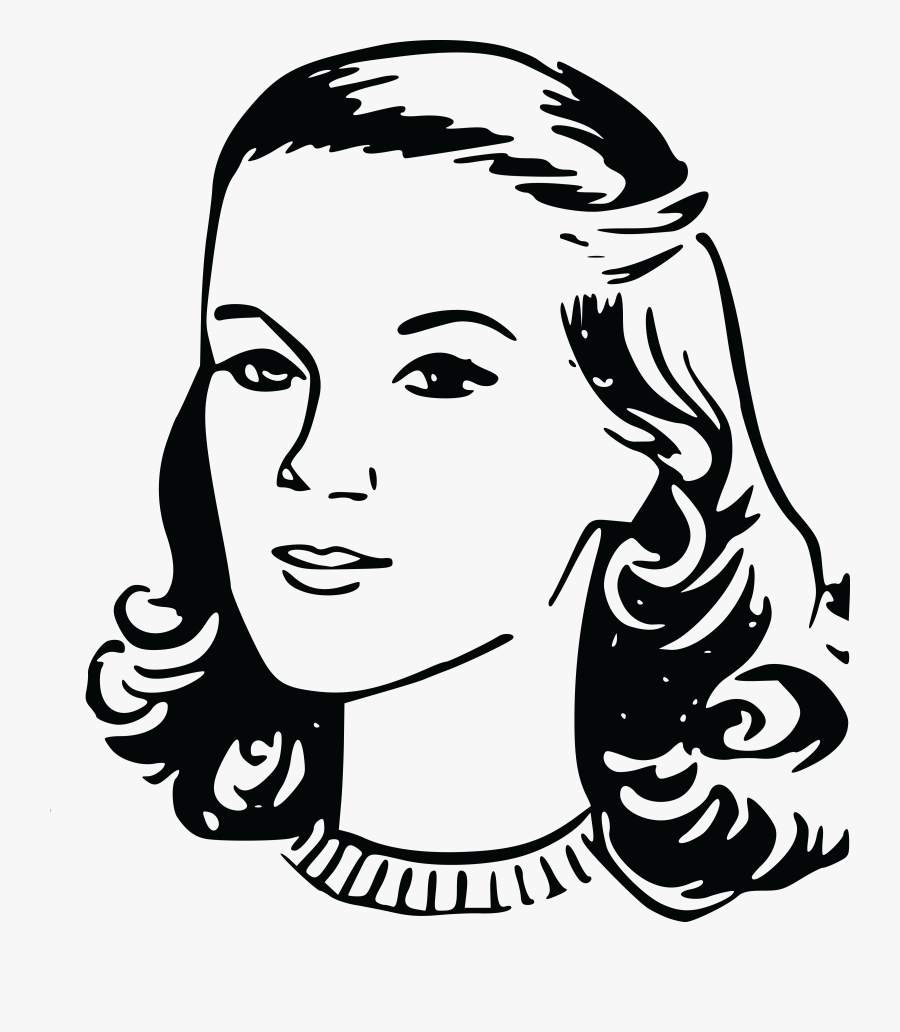 28 Collection Of Lady Clipart Black And White Png - Woman Clip Art Black And White, Transparent Clipart