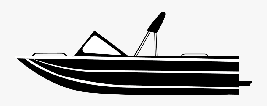 Boating Clipart Lake Boat - Black And White Boat Clipart, Transparent Clipart