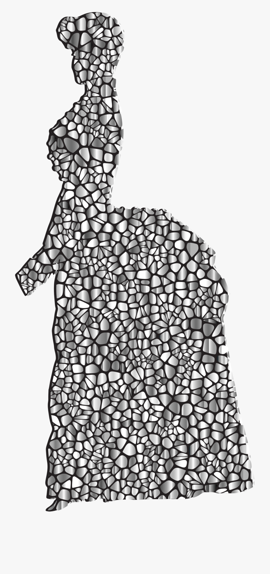 Duochrome Tiled Fashioned Victorian - 2 Victorian Woman Silhouette, Transparent Clipart