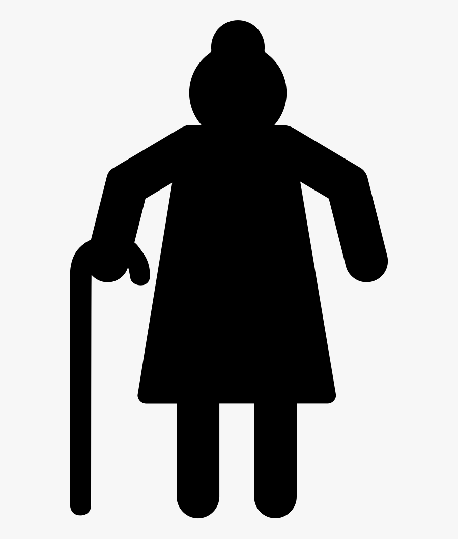 Silhouette At Getdrawings Com - Grandmother Silhouette Png, Transparent Clipart