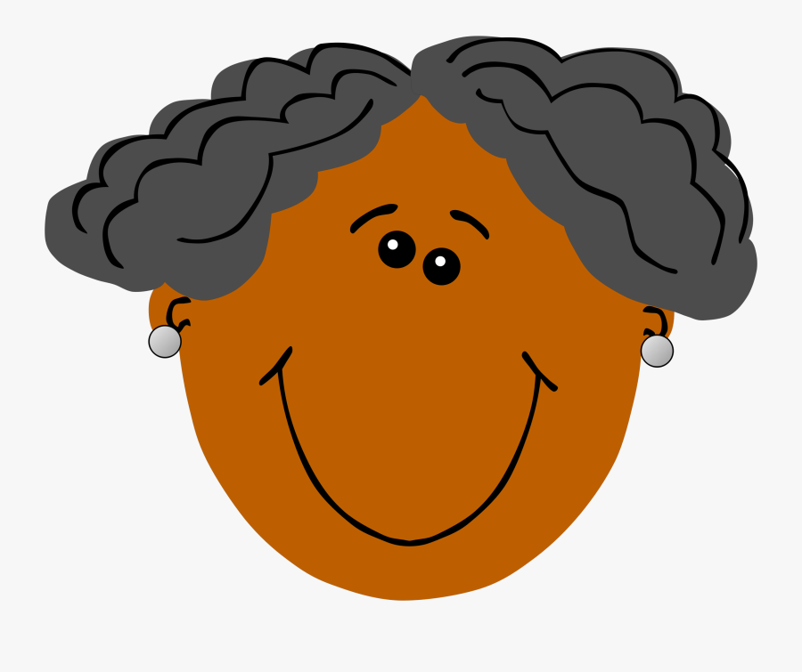 Grandma Face Clipart - African American Grandma Clip Art, Transparent Clipart