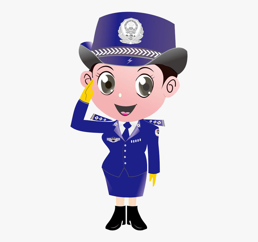 Picture Freeuse Library China Officer Chinese Public - Cartoon Of Image Women Police, Transparent Clipart