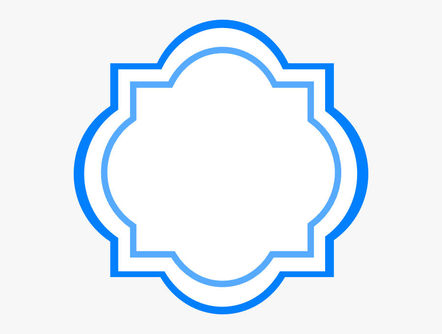 Blue Fancy Label Svg Clip Arts - Clip Art, Transparent Clipart