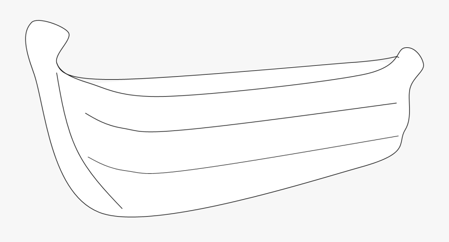 Boat Outline - - Line Art, Transparent Clipart