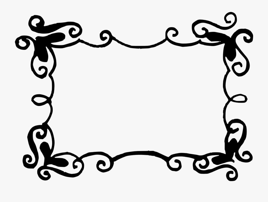 Frame Label Vector Clipart Royalty Free Download - Vector Marco Png Negro, Transparent Clipart