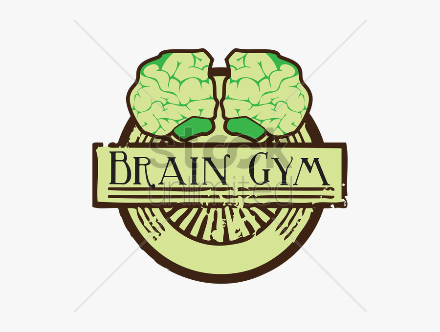 Human Brain With Brain Gym Label Clipart - Appliance Repair, Transparent Clipart