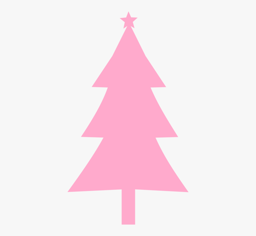 Pink,pine Family,christmas Decoration - White Christmas Tree Silhouette, Transparent Clipart