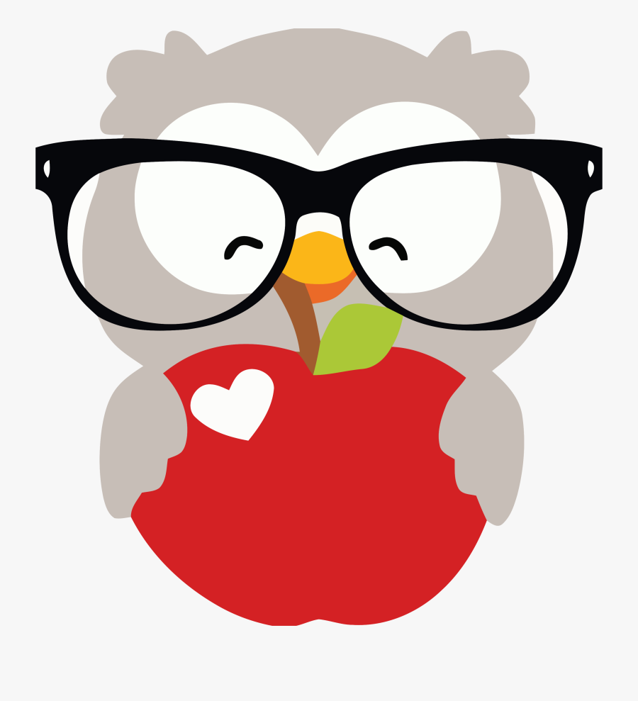 Transparent Png Owl - Owl With Glasses Clipart, Transparent Clipart