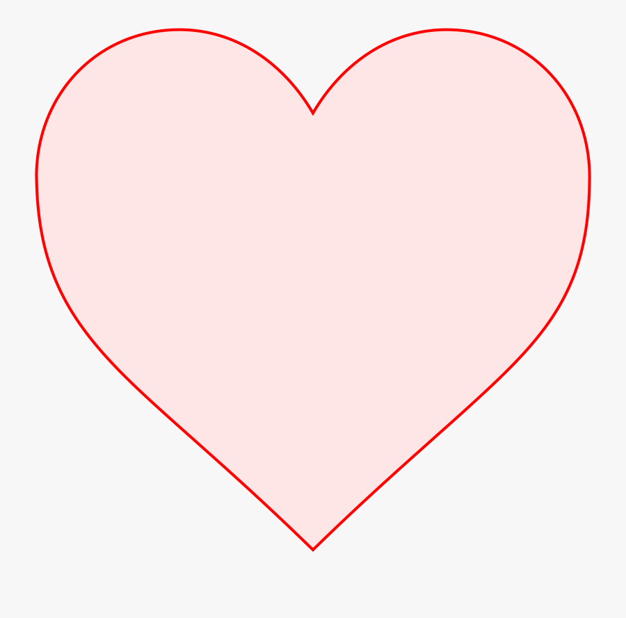 Pink Heart Clipart Vector Clip Art Free Design School - Coração Com Borda Vermelha, Transparent Clipart