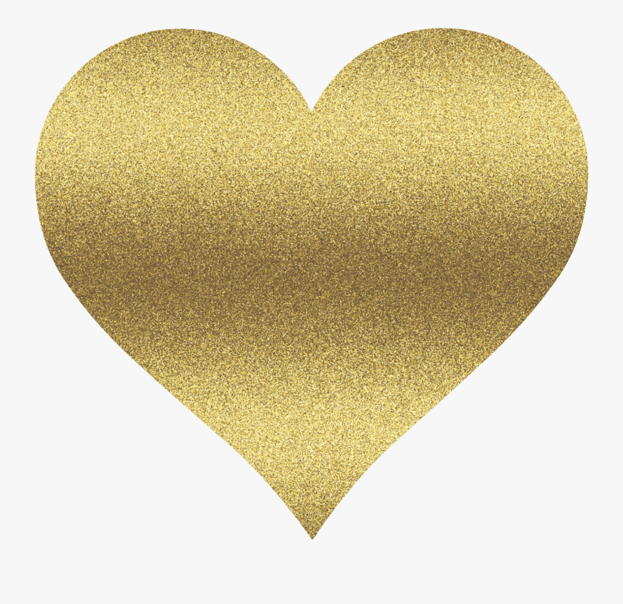 Gold Heart Clip Art - Heart, Transparent Clipart