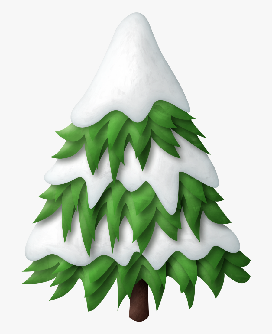 Snowy Christmas Tree Clipart, Transparent Clipart