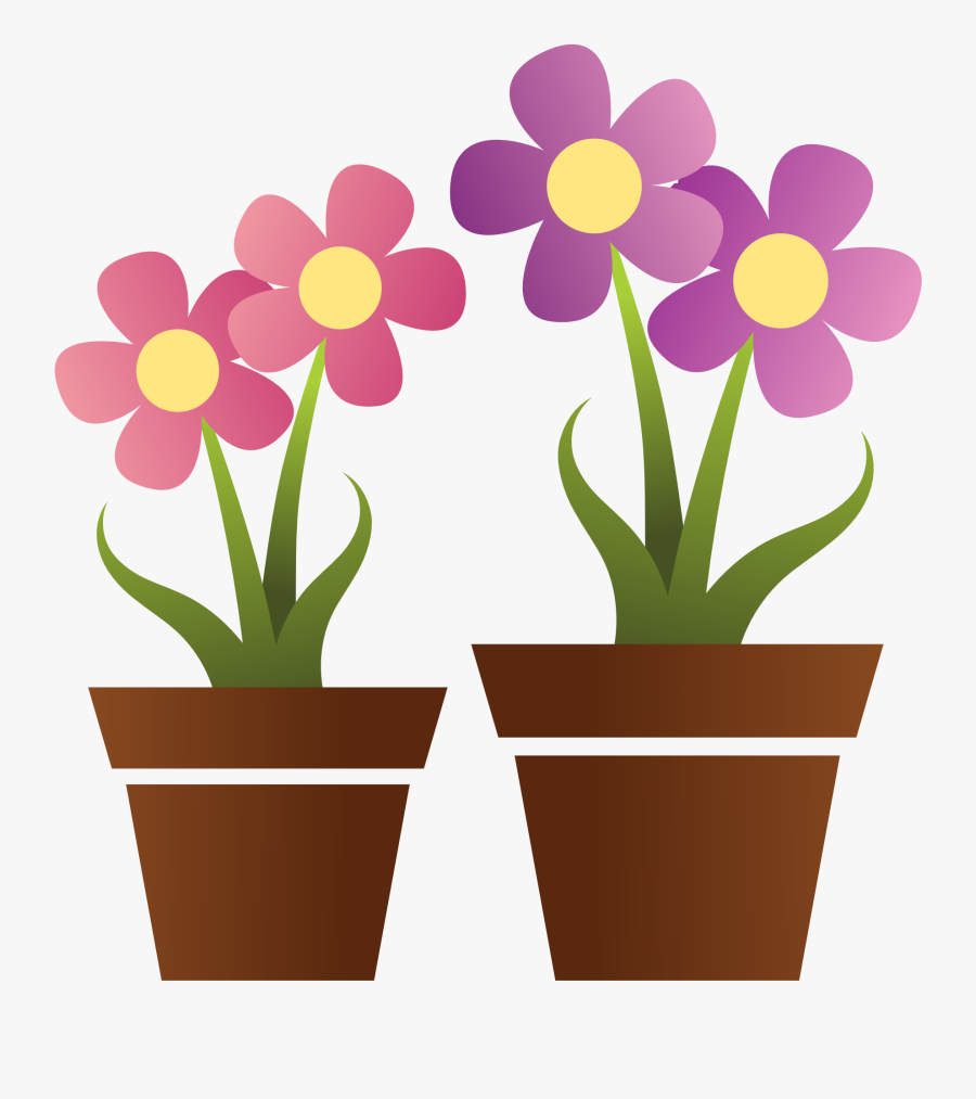 Free Flower Pot Download - Transparent Background Potted Plants Clipart, Transparent Clipart