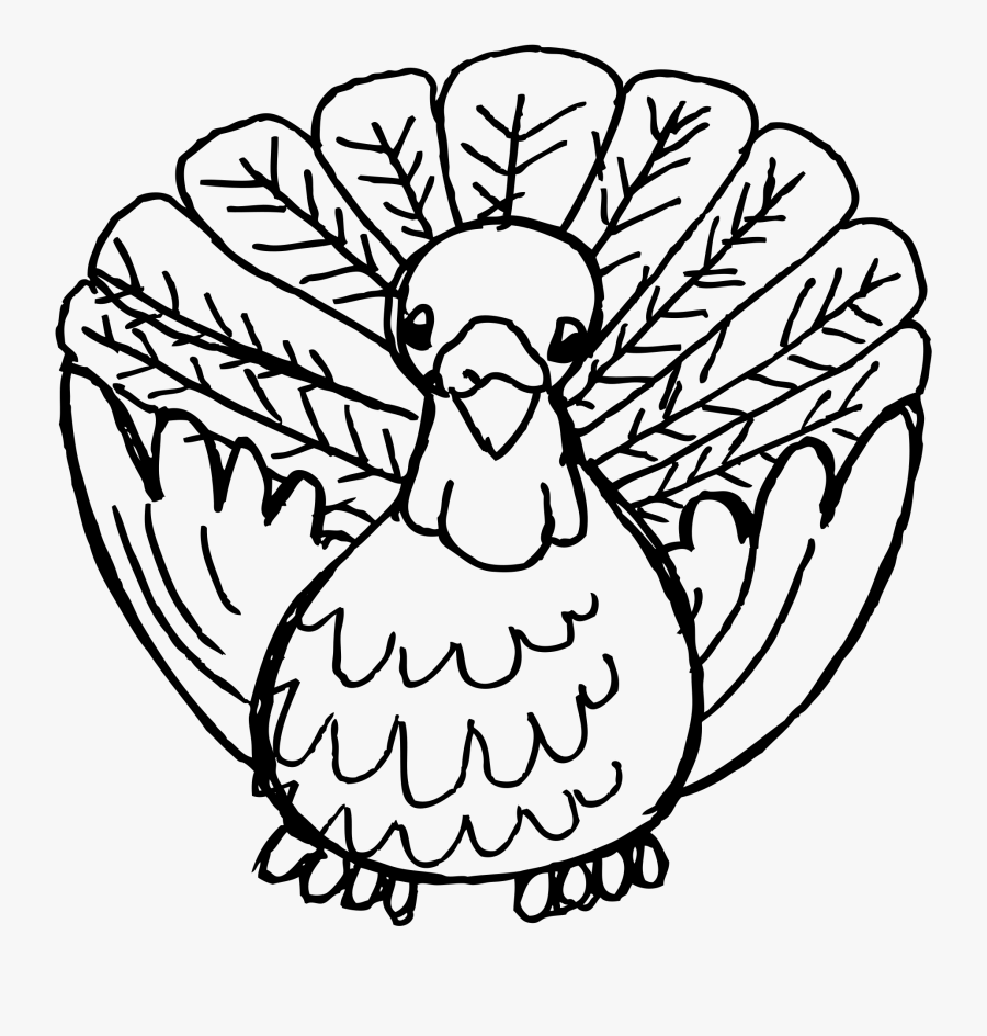 Turkey Outline Clip Art Free Clipart Images - Cartoon Turkey Black And White, Transparent Clipart