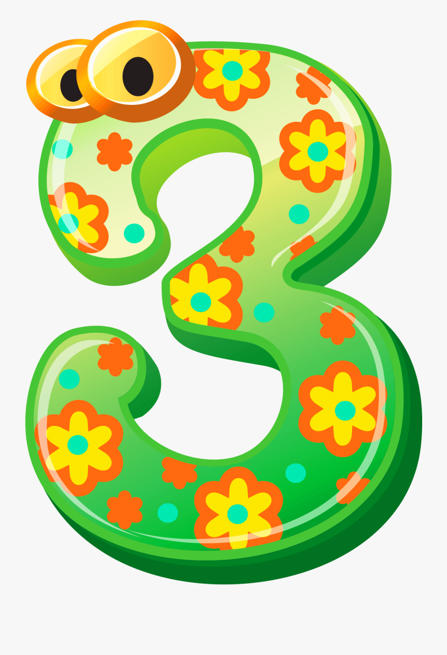 Numbers - Number 3 Clipart Png, Transparent Clipart