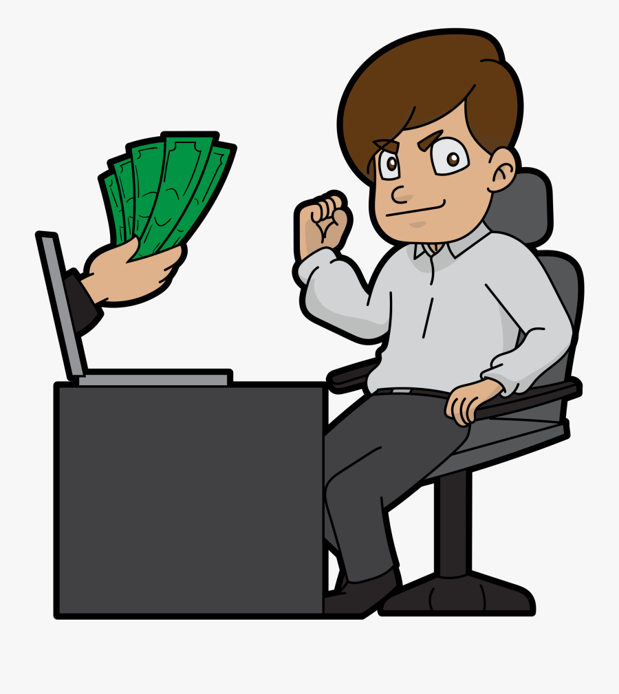 Fist Svg Cartoon - Cartoon Guy With Money, Transparent Clipart
