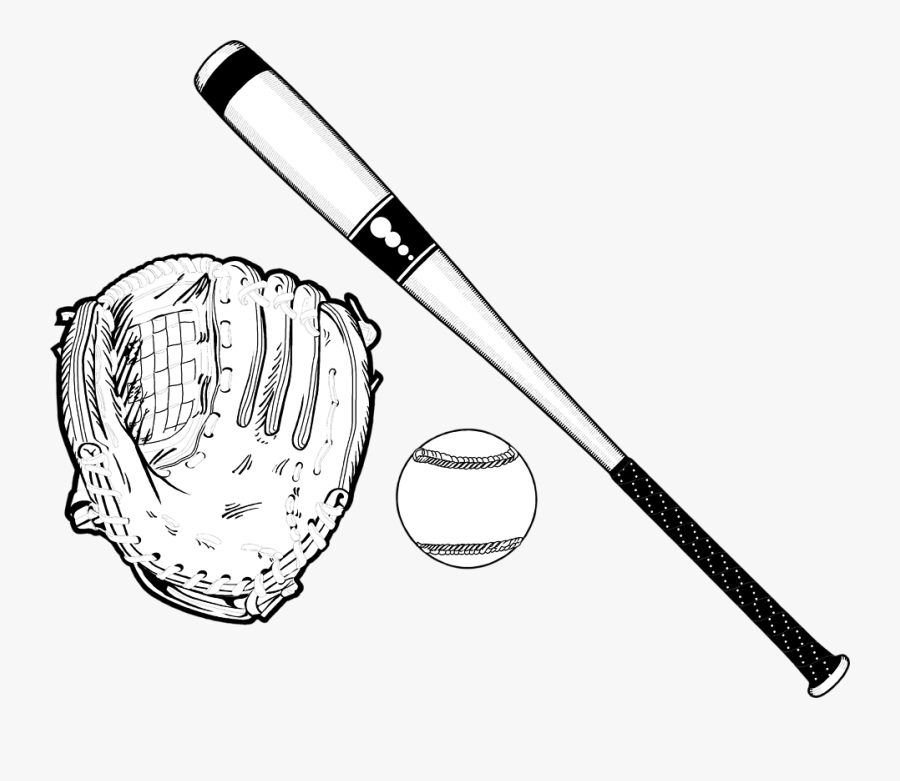 Baseball Gear Black And White, Transparent Clipart