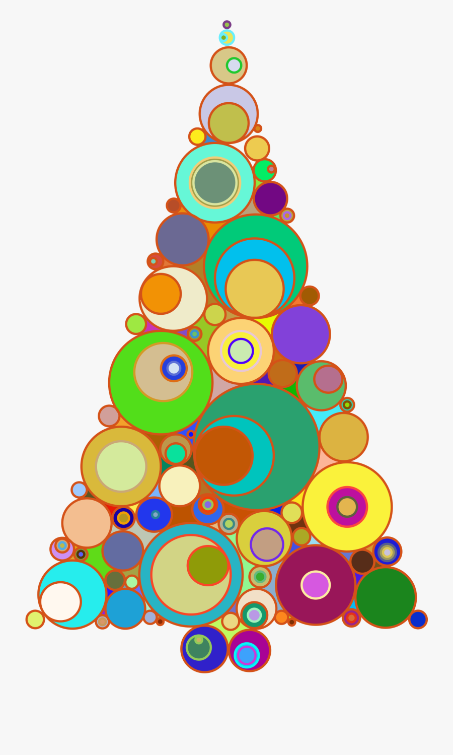 Christmas Tree Clipart Colorful - Clipart Abstract Christmas Tree, Transparent Clipart