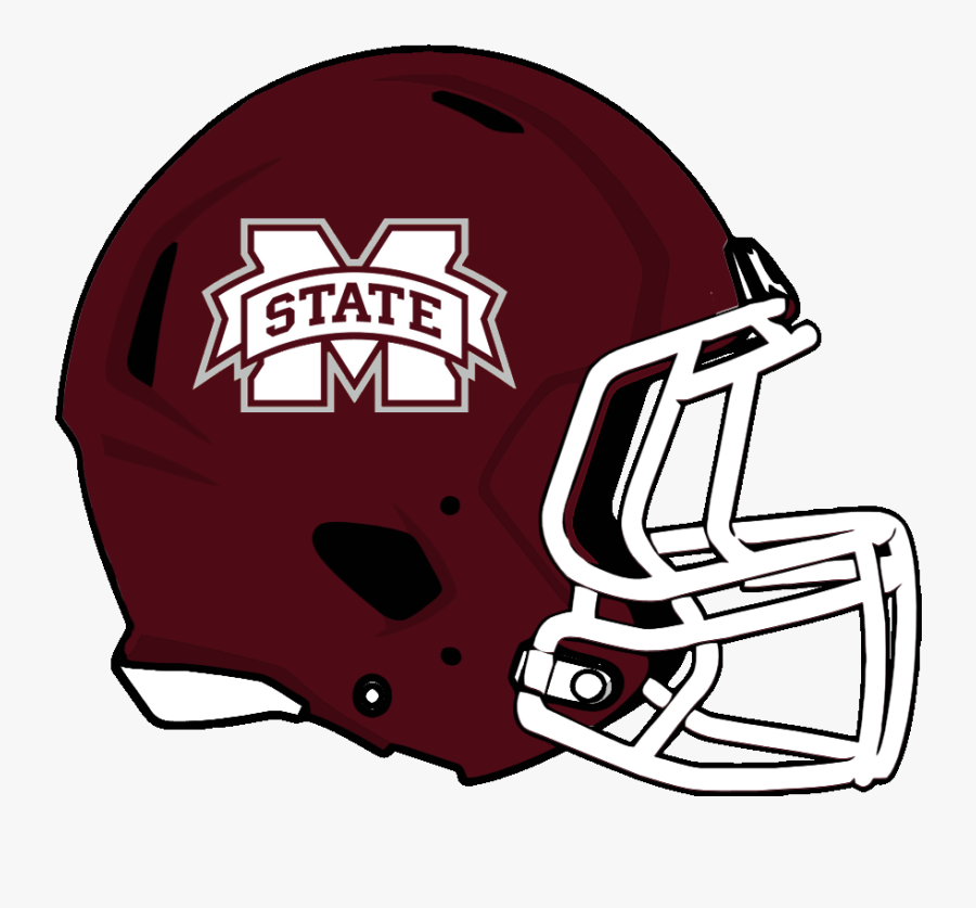 Mississippi State Football Clipart - Mississippi State Bulldogs Football Helmet, Transparent Clipart