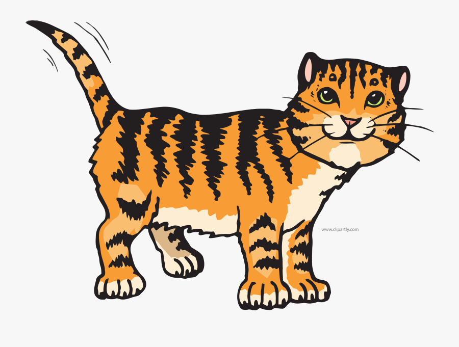 Cat Clipart Free Images - Tiger Cat Clipart, Transparent Clipart