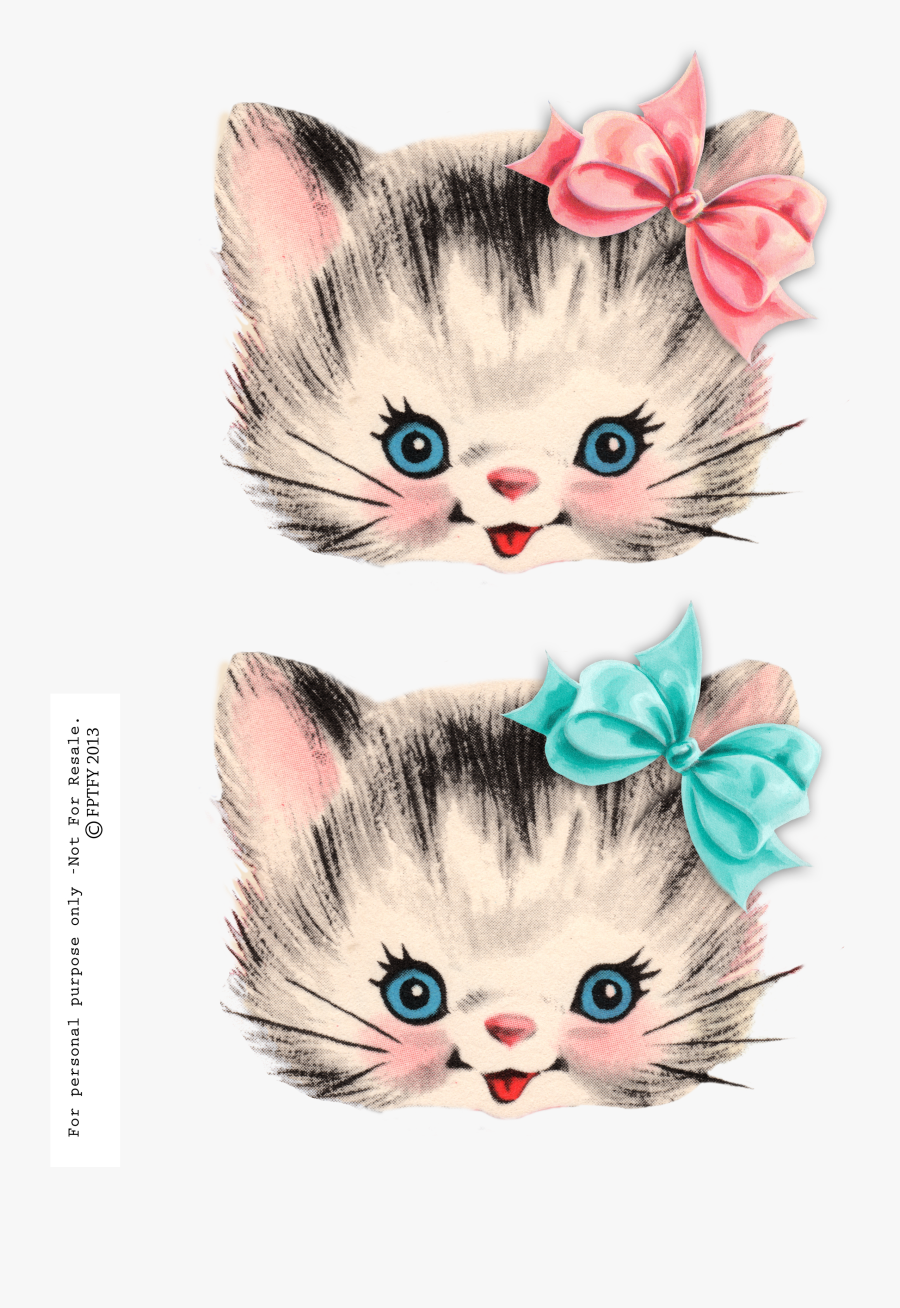 Vintage Kitty, Transparent Clipart