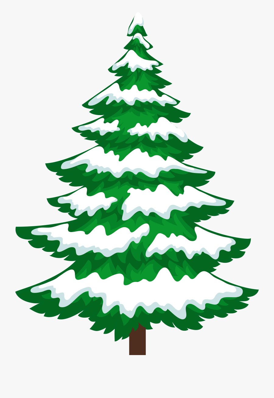 Clip Art Christmas Tree With Snow Clip Art - Snowy Christmas Tree Clipart, Transparent Clipart