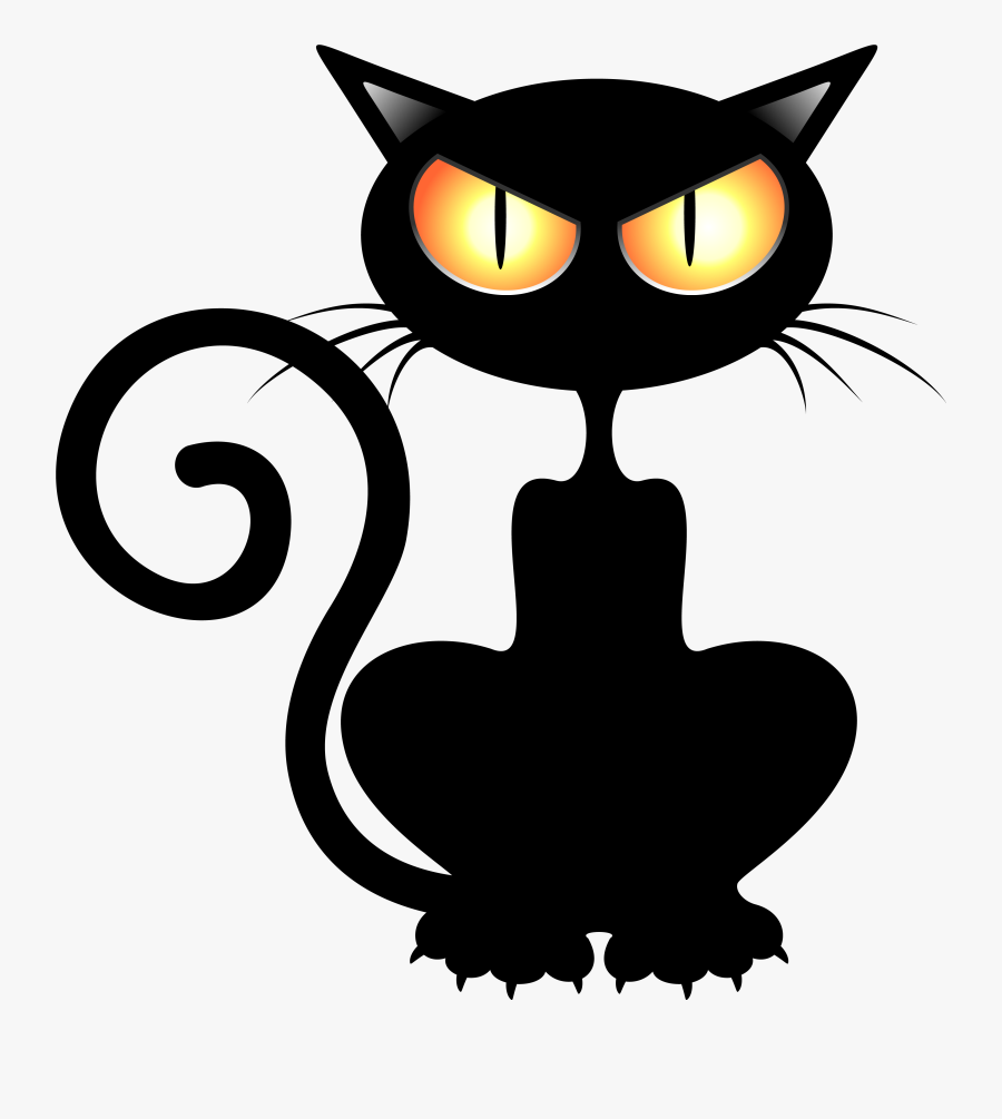 Black Cat Clipart 2 Image Png - Black Cat In Cartoons, Transparent Clipart