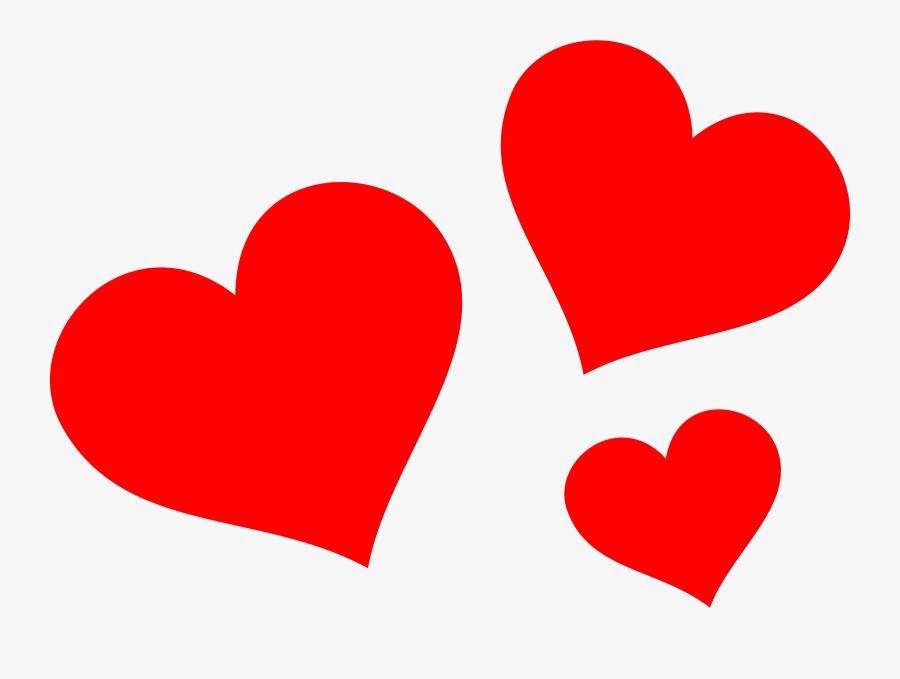 Transparent Free Heart Clipart - Red Hearts Png, Transparent Clipart