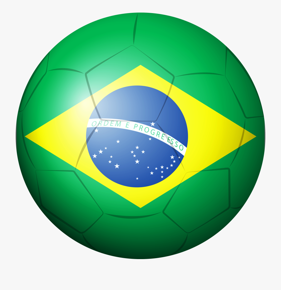 Brazil Soccer Ball Png Clipart Picture - Brazil Football Team Flag, Transparent Clipart