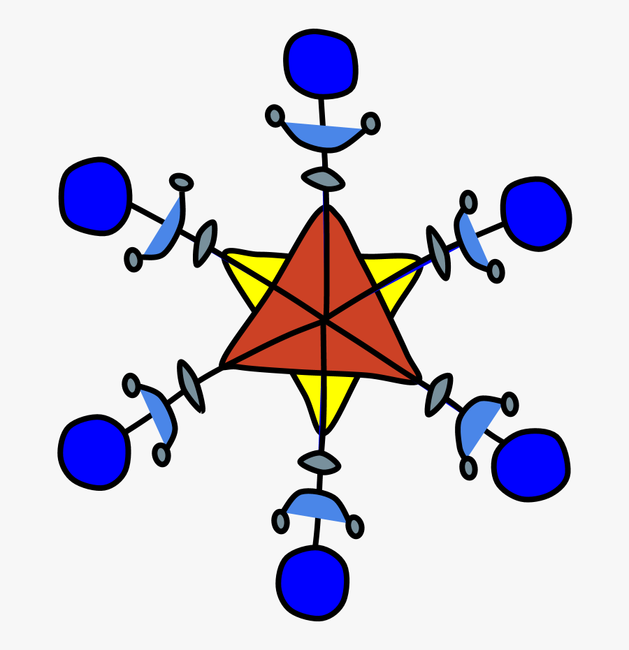 Star Of David Snowflake, Multicolor - Portable Network Graphics, Transparent Clipart