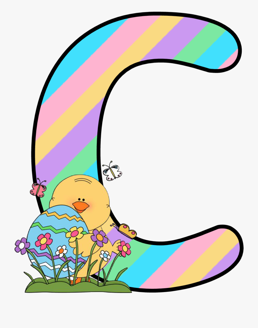 Easter Clipart Alphabet - Letter D Alfabeto Easter De Kid, Transparent Clipart