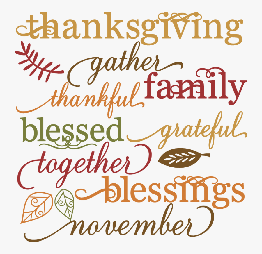 Happy Thanksgiving Clipart - Calligraphy, Transparent Clipart