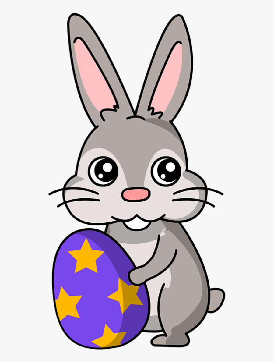 Easy Easter Bunny Cartoon, Transparent Clipart