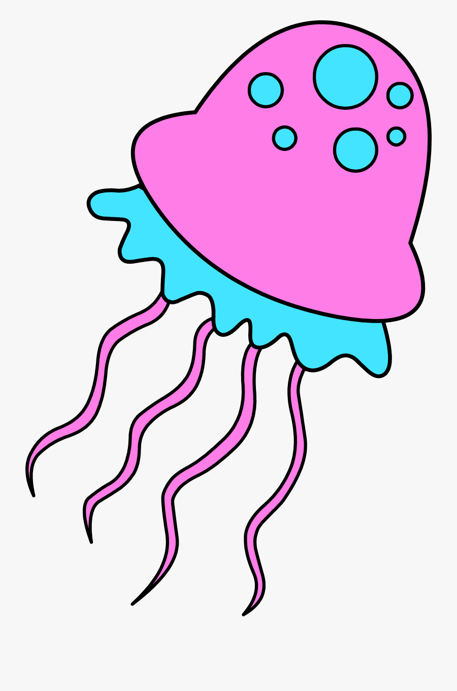 Cute Fish Clipart - Clipart Of Jelly Fish, Transparent Clipart