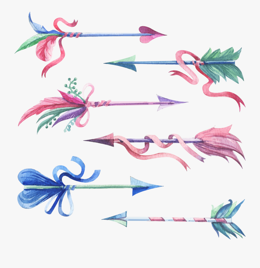 Arrow Feather, Transparent Clipart