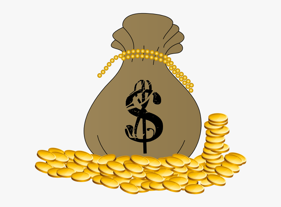 Clip Art Image Freeuse Huge - Bag Of Coins Clipart, Transparent Clipart