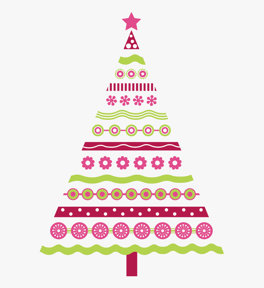 Christmas Tree Find Craft - Pink Christmas Tree Art, Transparent Clipart