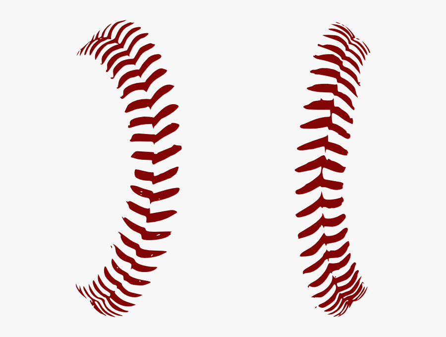 Red Softball Laces Only Clip Art At Clker Baseball Png Free.