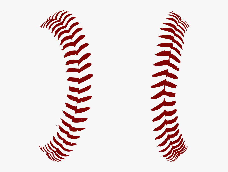 Red Softball Laces Only Clip Art At Clker - Baseball Laces Png, Transparent Clipart