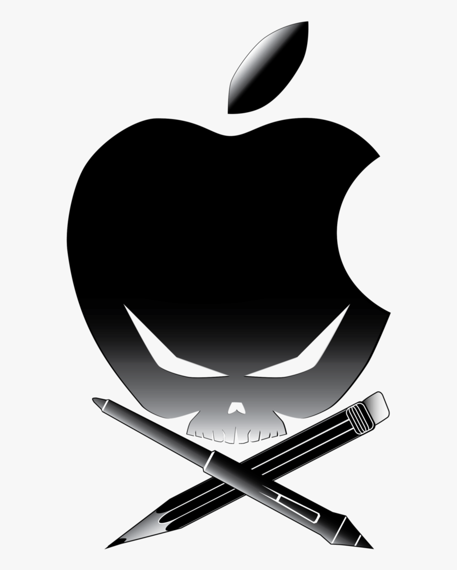 Skull Apple Logo - Cool Apple Logo Transparent, Transparent Clipart