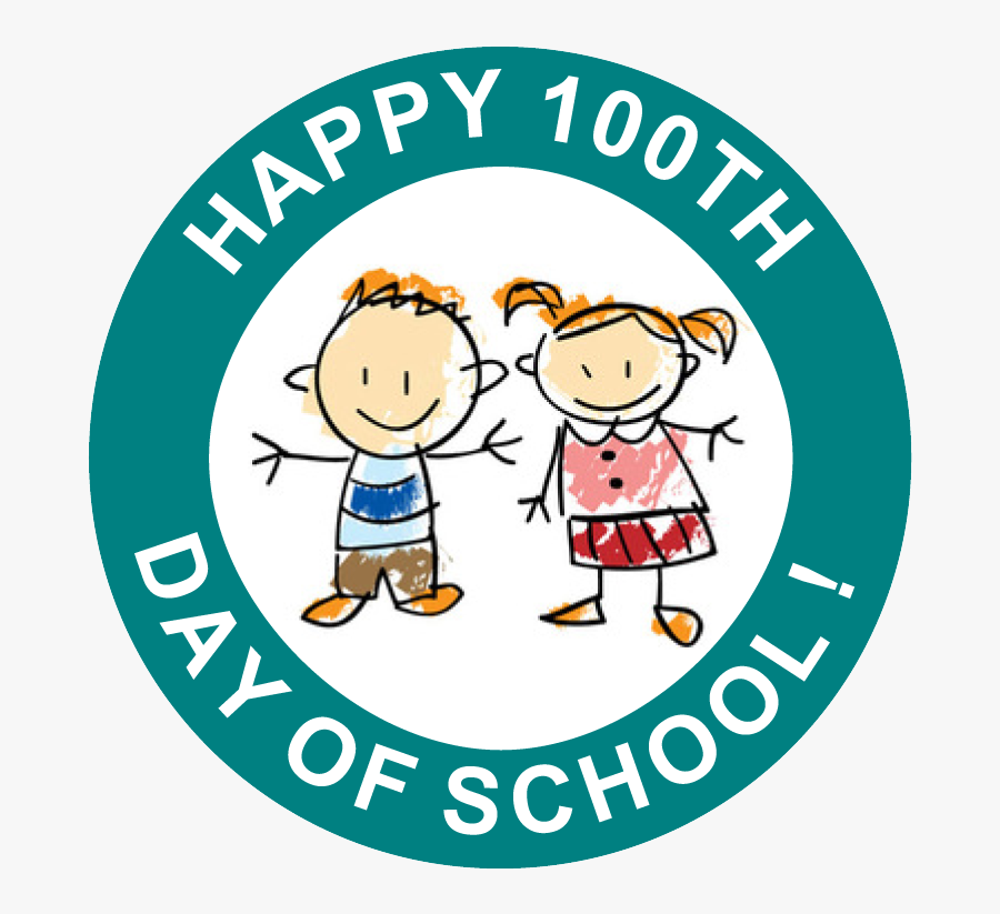 100th Day Of School - Cartoon, Transparent Clipart