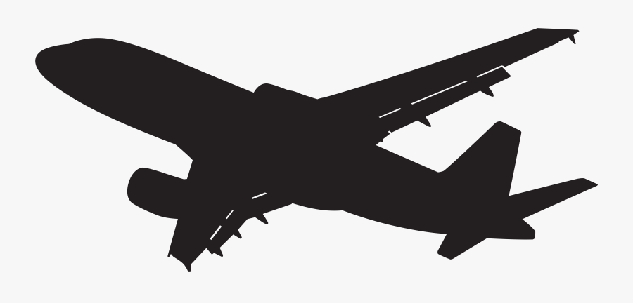 Aircraft Clipart Airplane Wing - Plane Silhouette Png, Transparent Clipart