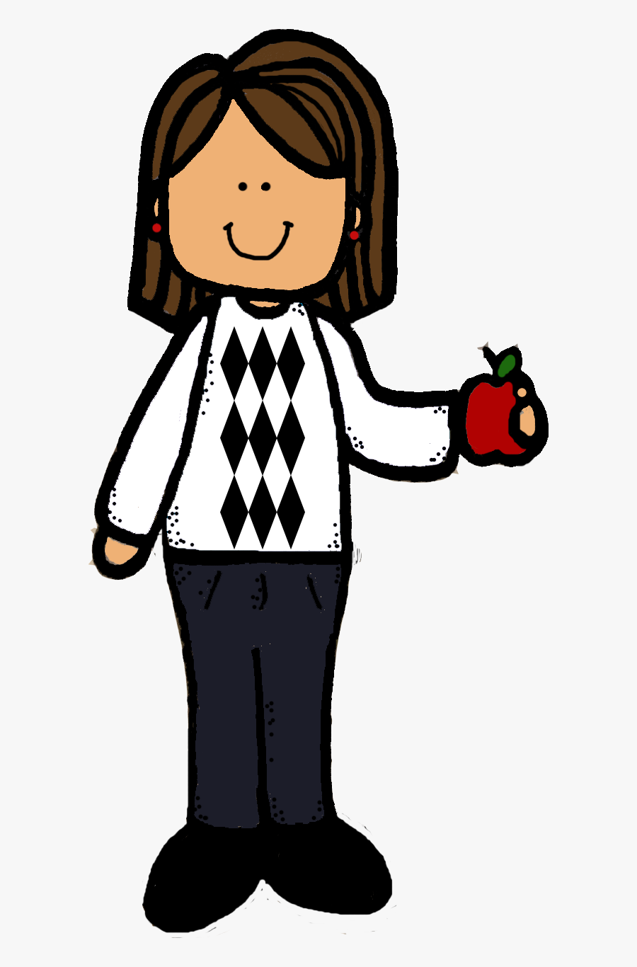 Teacher Clip Art - Teacher Cartoon No Background, Transparent Clipart