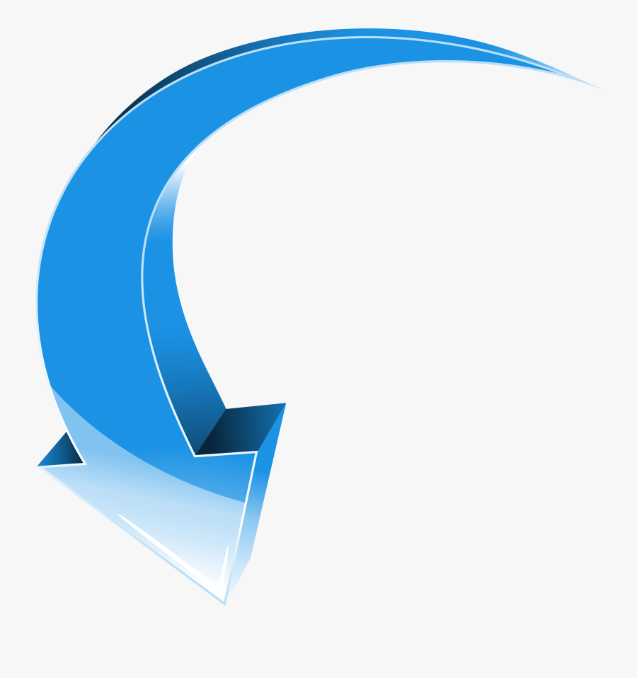 Arrow Blue Down Transparent Png Clip Art Image - Blue Arrow Transparent Background, Transparent Clipart