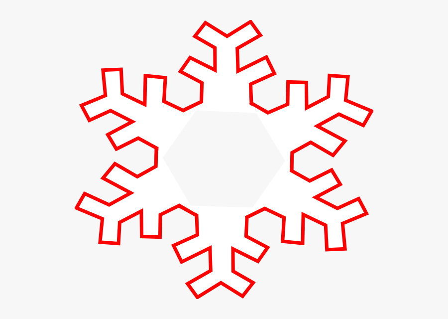 Snowflake Clipart Outline - Snowflake Template, Transparent Clipart