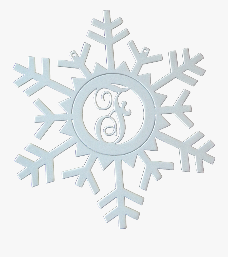Snowflake Monogram White Sparkle - Transparent White Snowflake, Transparent Clipart