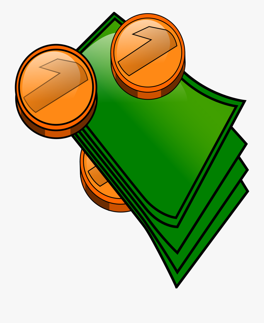 Money Coins And Bills Clip Art - Money Clipart Transparent Background, Transparent Clipart