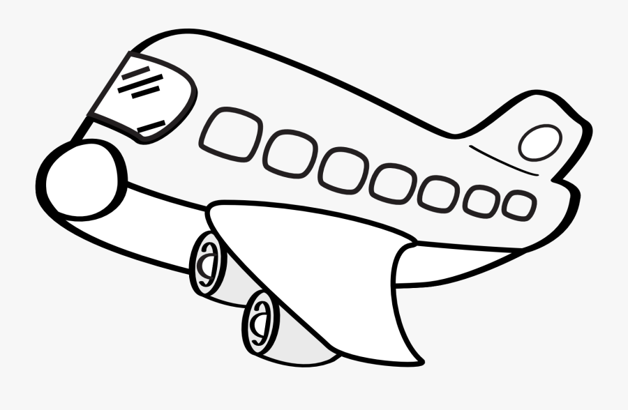 Airplane Clip Art Black And White Clipart Free Clipart - Airplane Clipart Black And White, Transparent Clipart