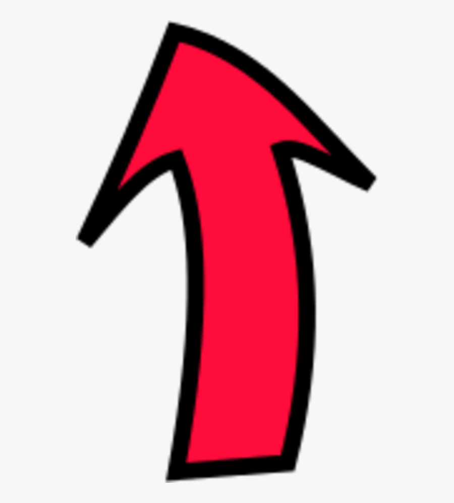 Curved Arrow Clipart - Red Arrow Pointing Up, Transparent Clipart