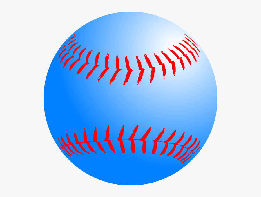 Blue Baseball Clip Art At Clker - Softball Png, Transparent Clipart