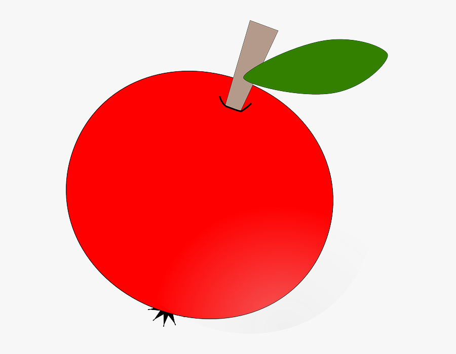 Red Apple Svg Clip Arts - Round Apple, Transparent Clipart